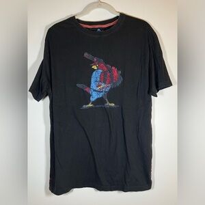 Red Jacket St. Louis Cardinals black tshirt embroidered distressed Fredbird sz L